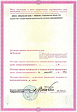 Лицензия (оборотная сторона)